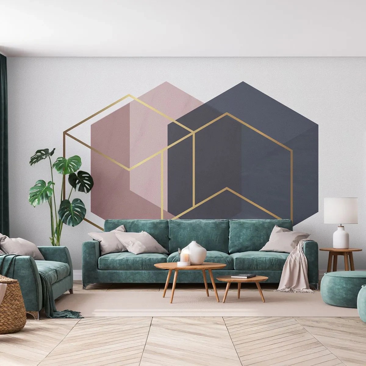 Fototapeta Premium Sand - Síla jednoduchosti - Abstrakce, Kus, Hexagen - 100x70 cm