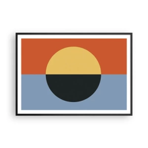 Plakát v černém rámu - Kompozice tepla a chladu - 100x70 cm