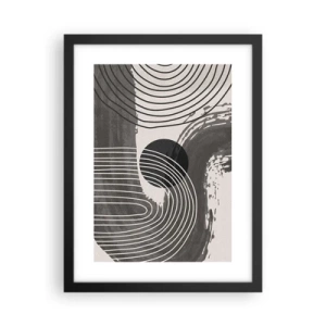 Plakát v černém rámu - Ovál vítězí - 30x40 cm