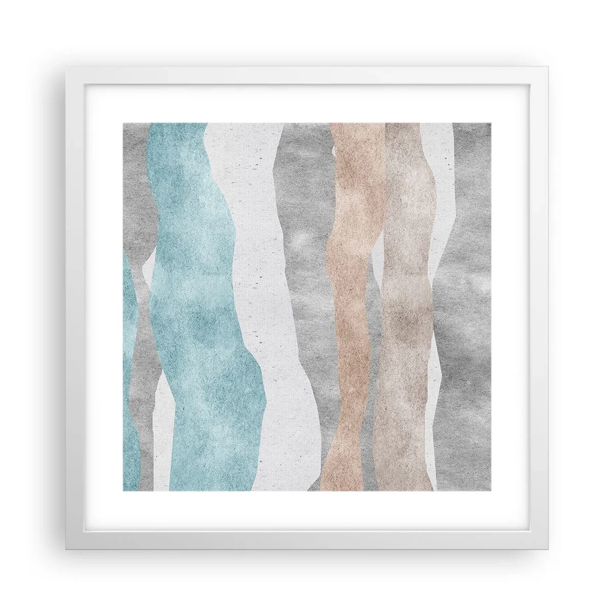 Plakát v bílém rámu - Studie blízkosti - 40x40 cm