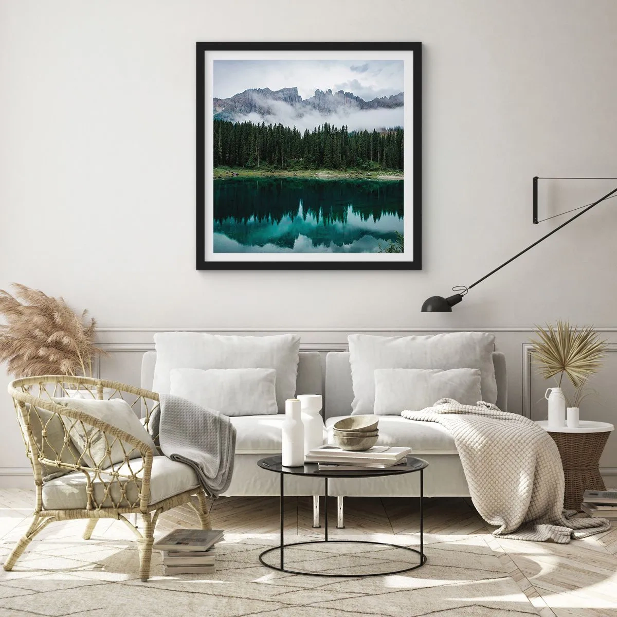 Plakát v černém rámu - Tiše, tiše, neprobuďme spící vodu…. - 40x40 cm