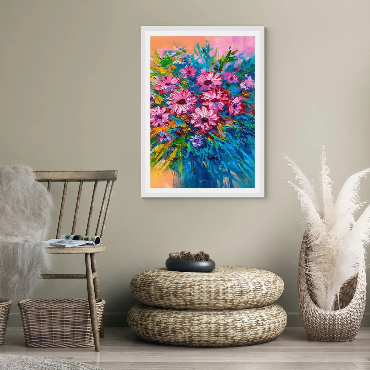 Plakát v bílém rámu - Energie života - 61x91 cm