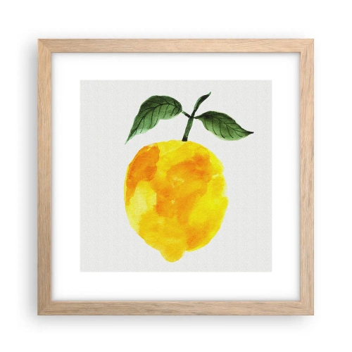 Plakát v rámu světlý dub - Jak poznat chuť slunce - 30x30 cm