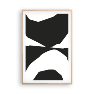 Plakát v rámu světlý dub - Positive-negative - 61x91 cm