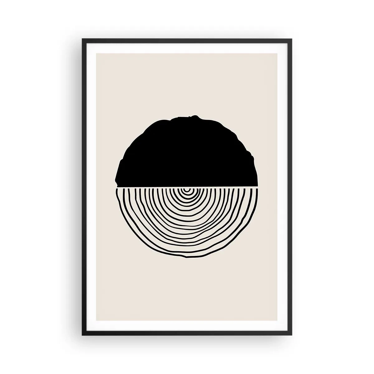 Plakát v černém rámu - Půl na půl - 70x100 cm