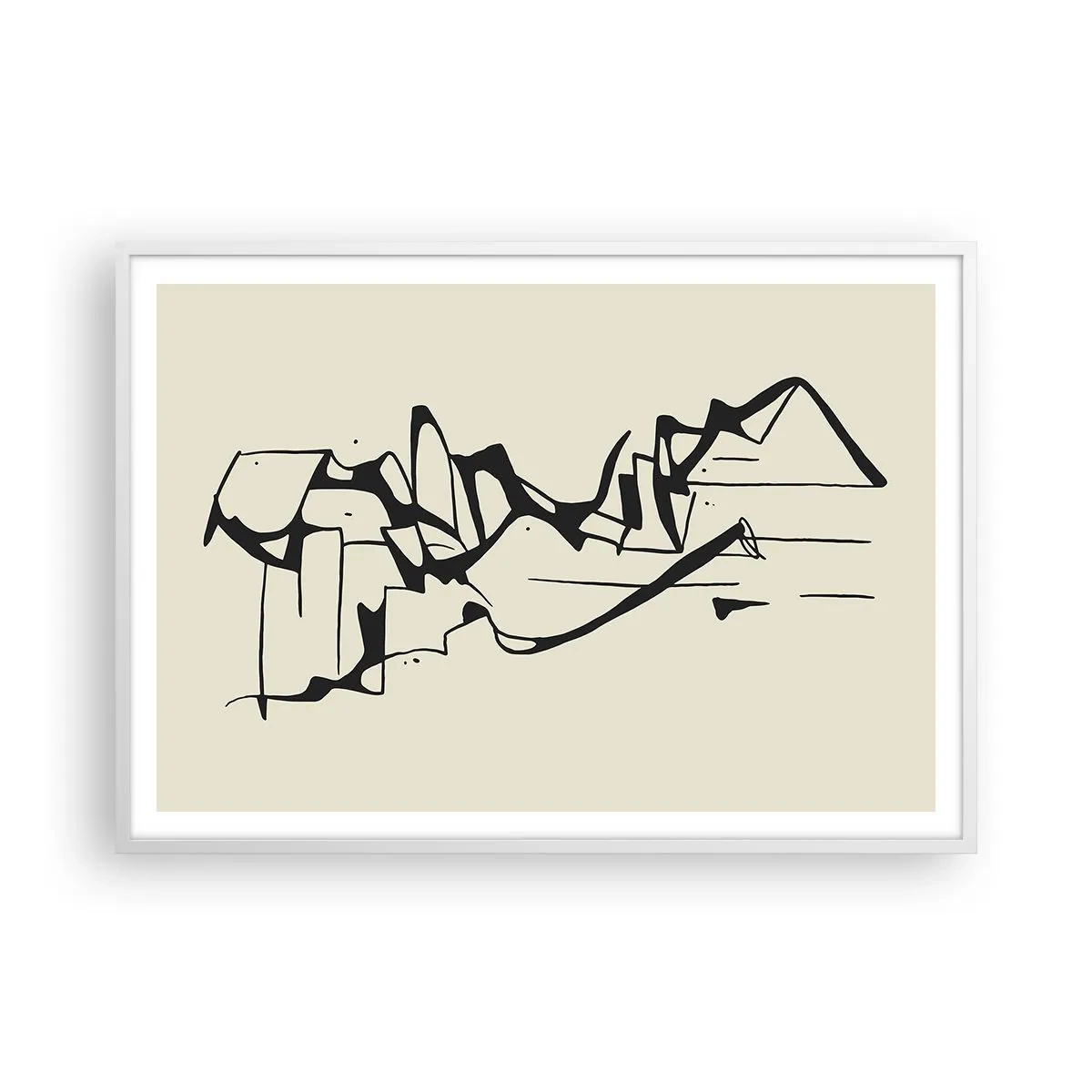 Plakát v bílém rámu - Možná krajina - 100x70 cm