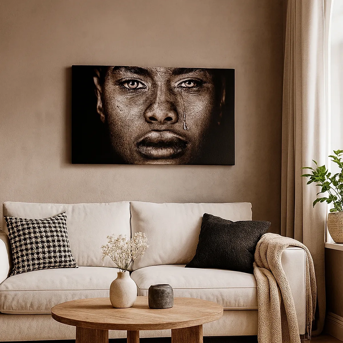 Obraz na plátně - Jedna slza - 30x30 cm