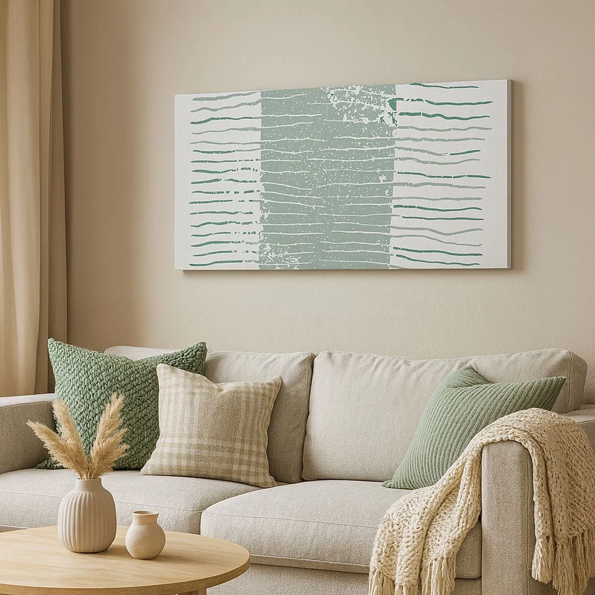 Obraz na plátně - Mořská abstrakce - 100x40 cm