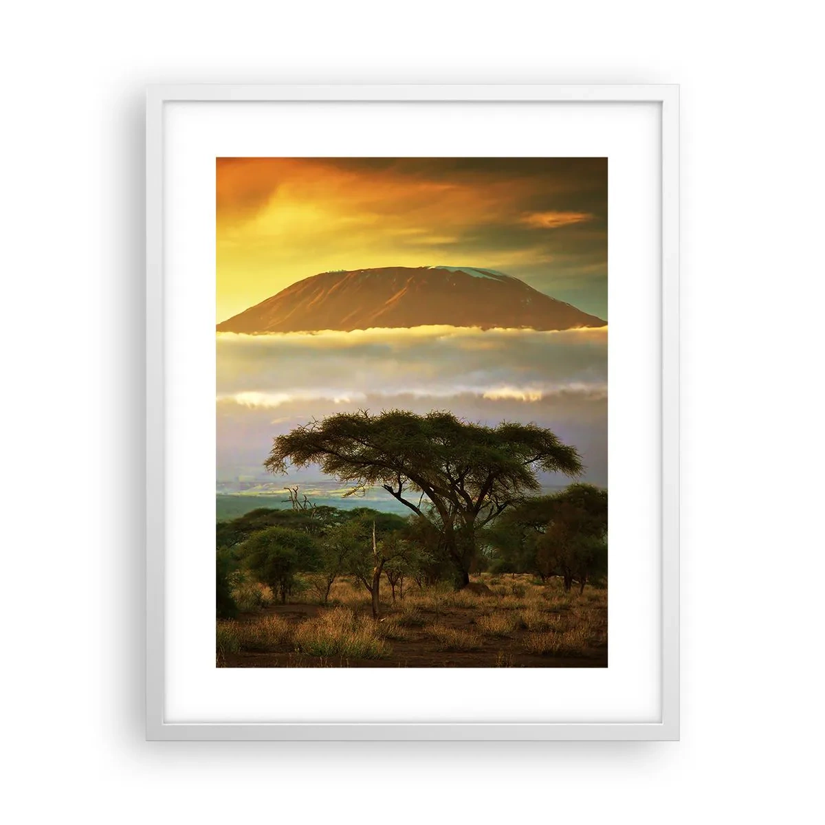 Plakát v bílém rámu - Sen cestovatele - 40x50 cm