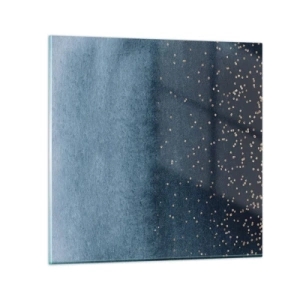 Obraz na skle - Kompozice – modré fáze - 60x60 cm