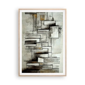 Plakát v rámu světlý dub - Síla jednoduchosti - 70x100 cm
