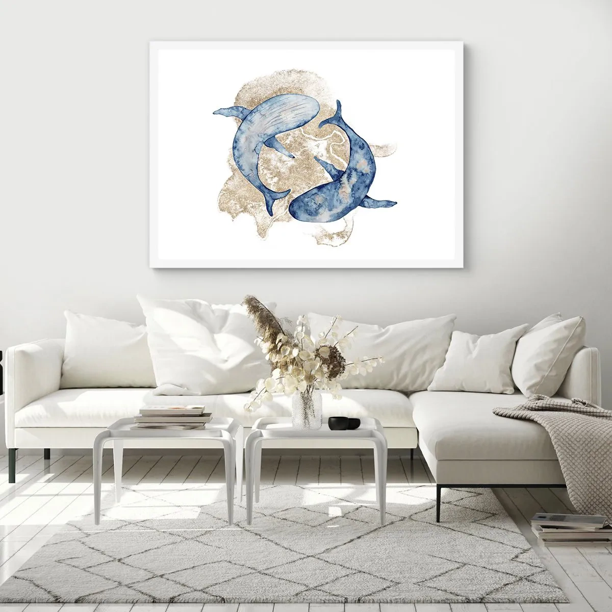 Plakát v bílém rámu - Přátelství nebo láska? - 70x50 cm