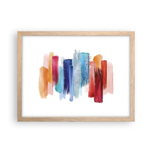 Plakát v rámu světlý dub - Nahoru a dolů  - 40x30 cm