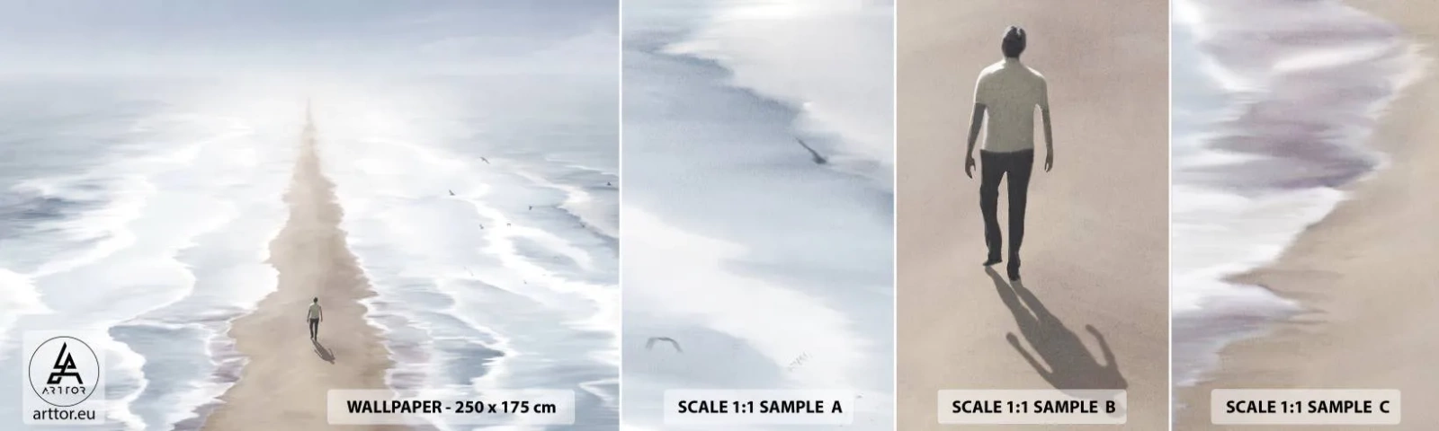 Fototapeta Vzorek Standard Eco - Světlá budoucnost - Moře, Jasný, Pláž - 100x30 cm