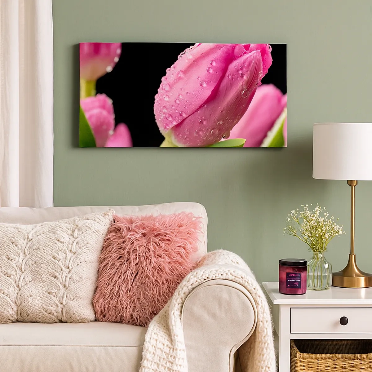 Obraz na plátně - Liliový sen v rose - 30x30 cm