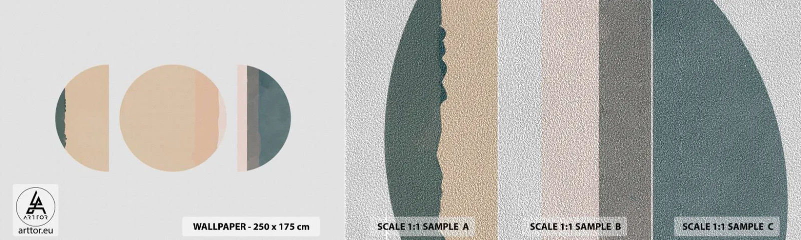 Vzor Fototapety Premium Sand - Kruh za kruhem - Abstrakce, Kus, Moderní umění - 100x30 cm