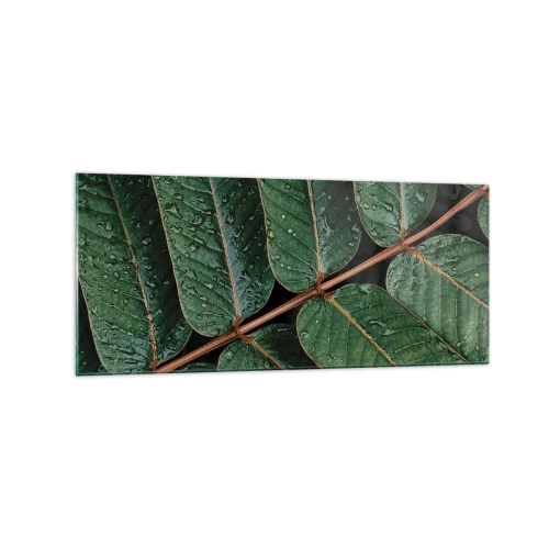 Obraz na skle - V zeleném rytmu - 120x50 cm