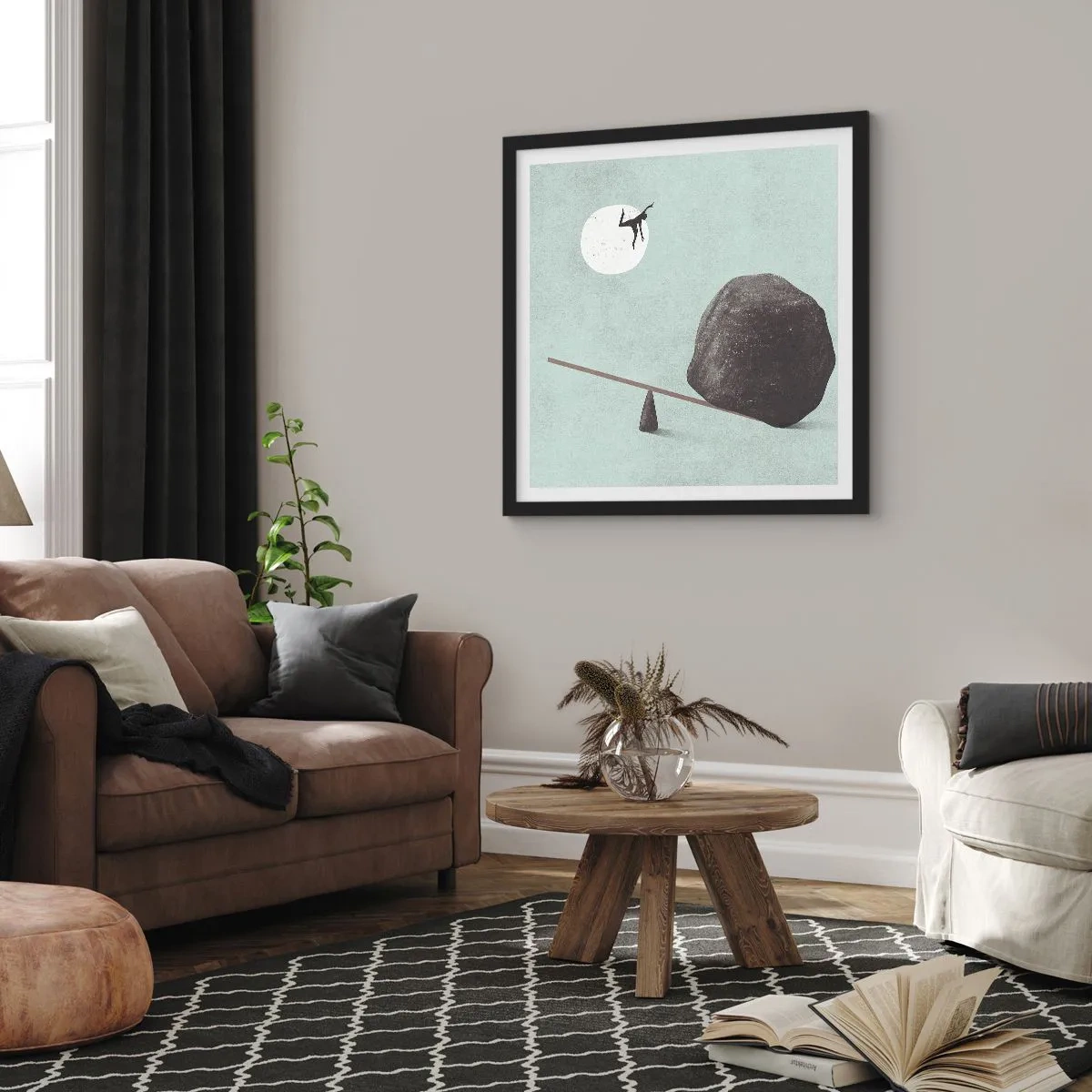 Plakát v černém rámu - Splněný sen - 50x50 cm