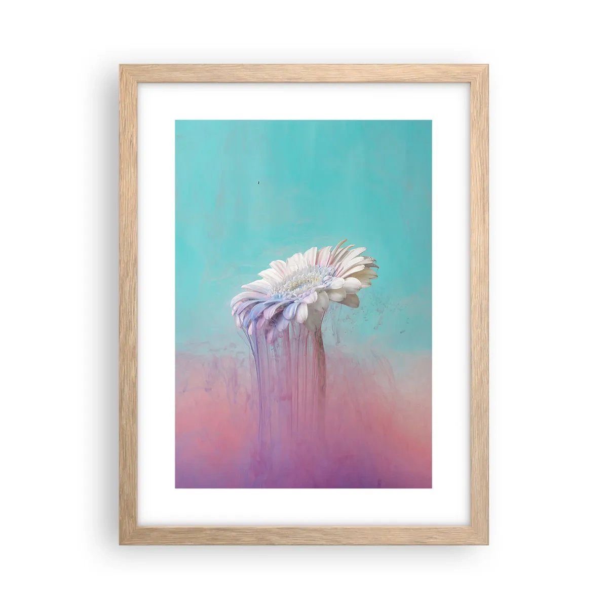 Plakát v rámu světlý dub - Záhrobí květin - 30x40 cm