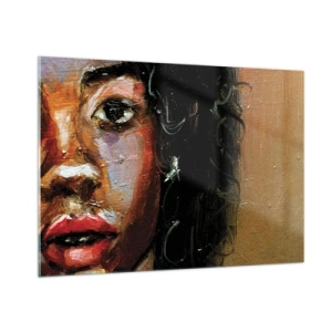 Obraz na skle - Černá a jas - 100x70 cm