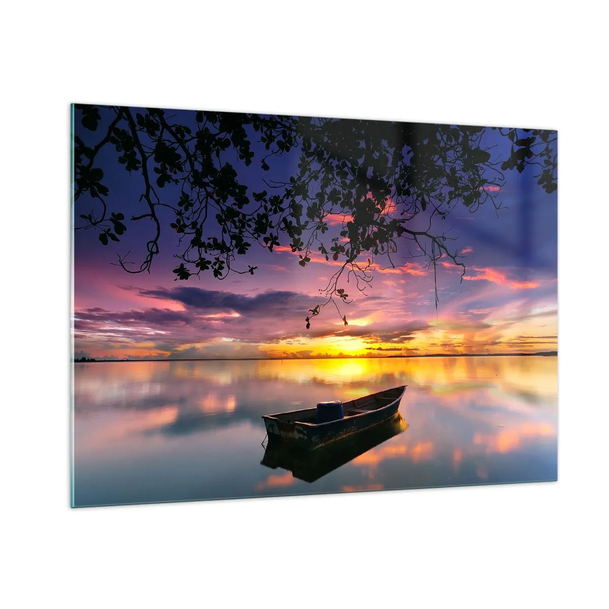 Obraz na skle - „Zdá se, že visíš uprostřed nebe…“ - 100x70 cm