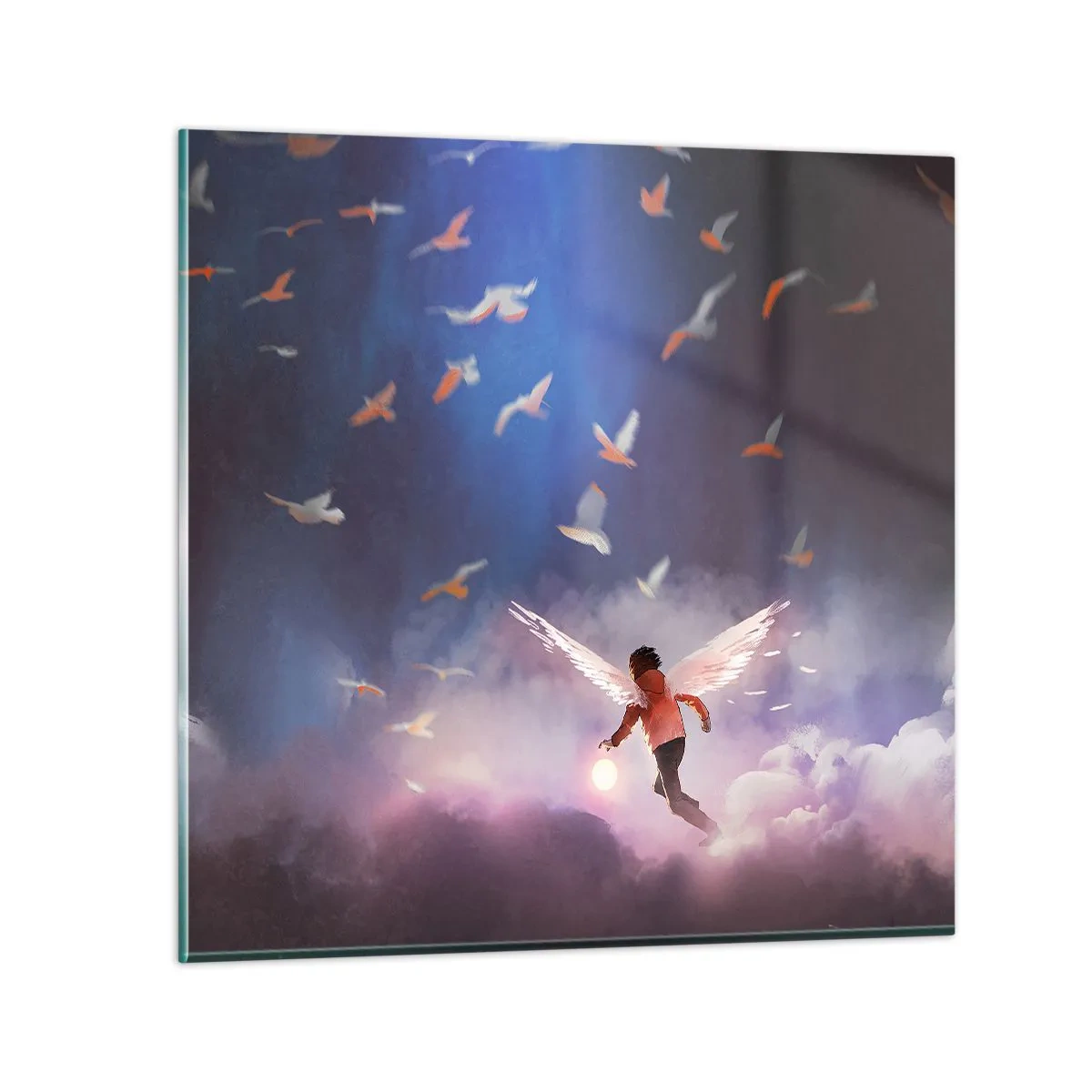 Obraz na skle - Je třeba mít odvahu a představivost - 50x50 cm