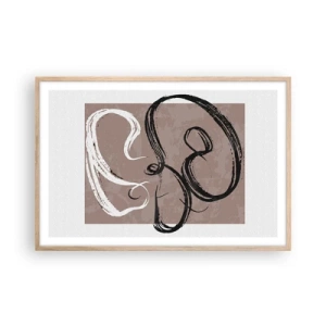 Plakát v rámu světlý dub - Kompozice – hledání úplnosti - 91x61 cm