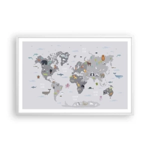 Plakát v bílém rámu - Řekni mi, odkud jsi… - 91x61 cm