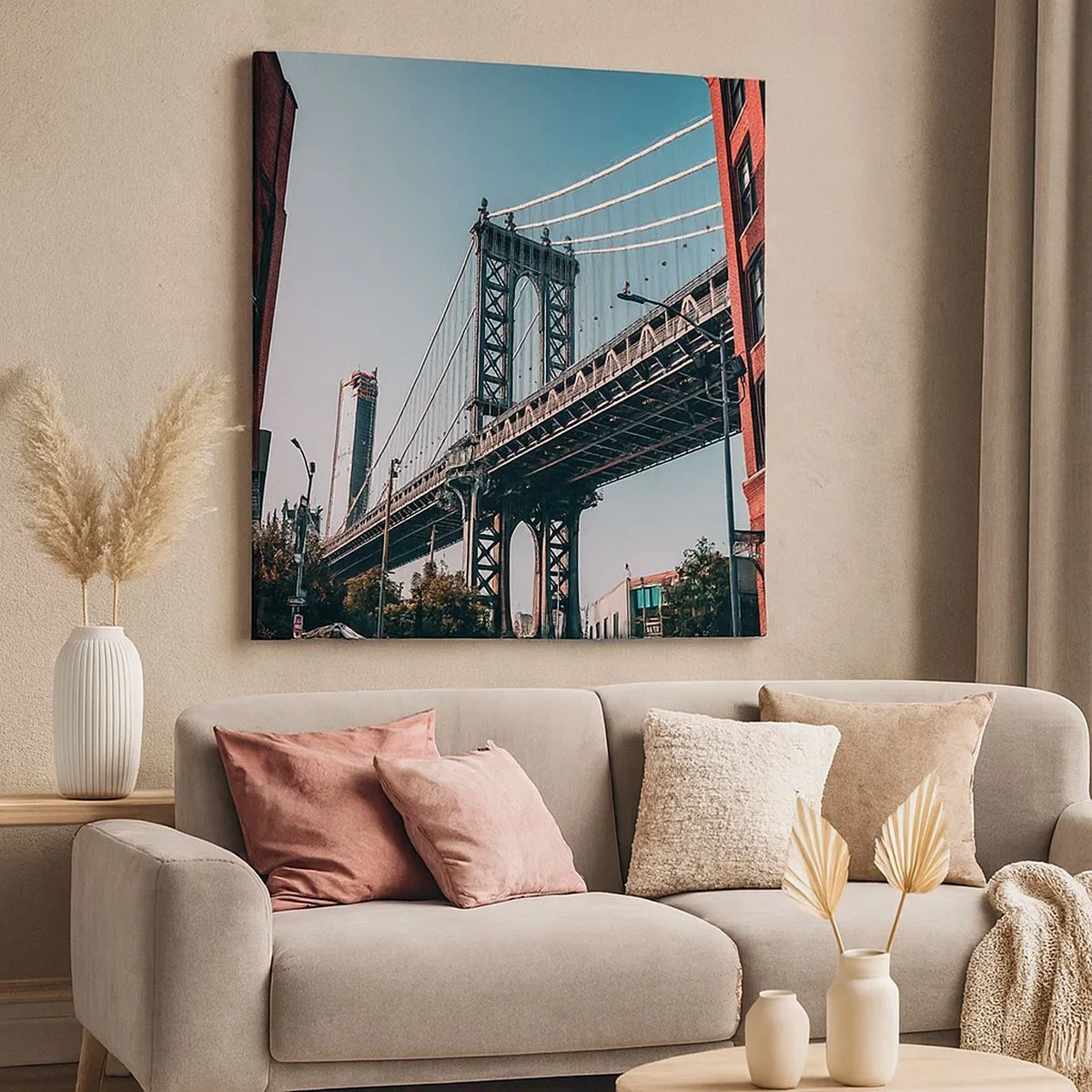 Obraz na plátně - Nad vlnami města - 30x30 cm