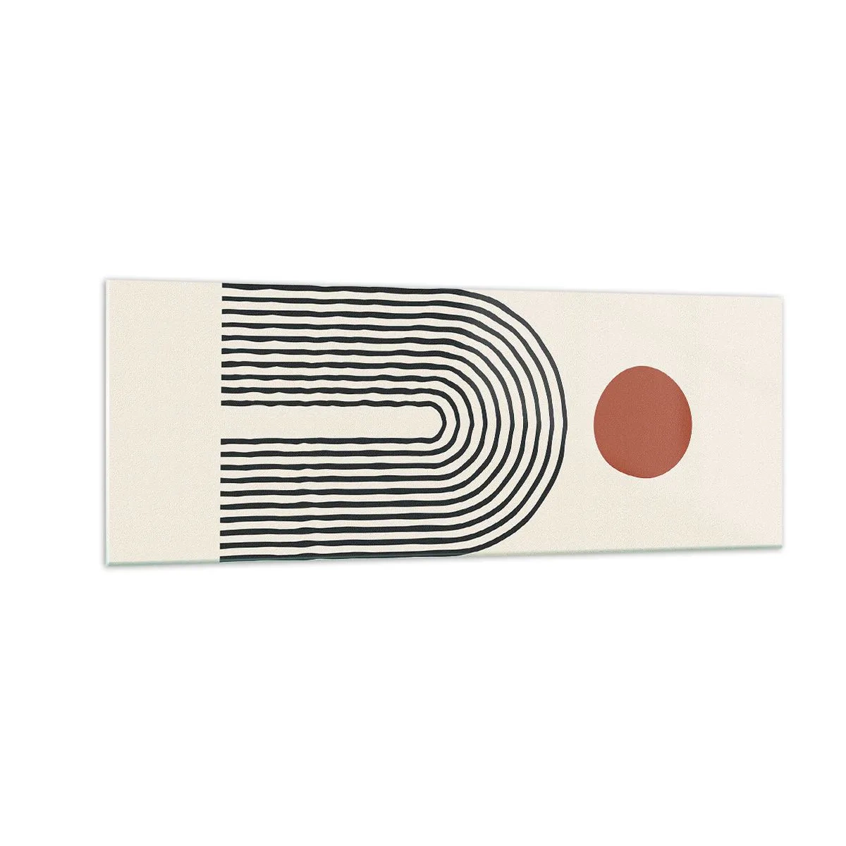 Obraz na skle - Magnetismus tvarů a barev - 140x50 cm