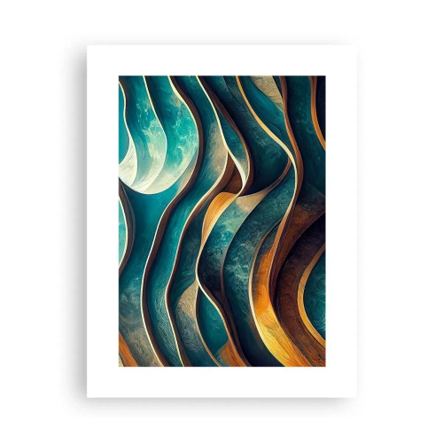 Plakát - Meandry modré - 30x40 cm