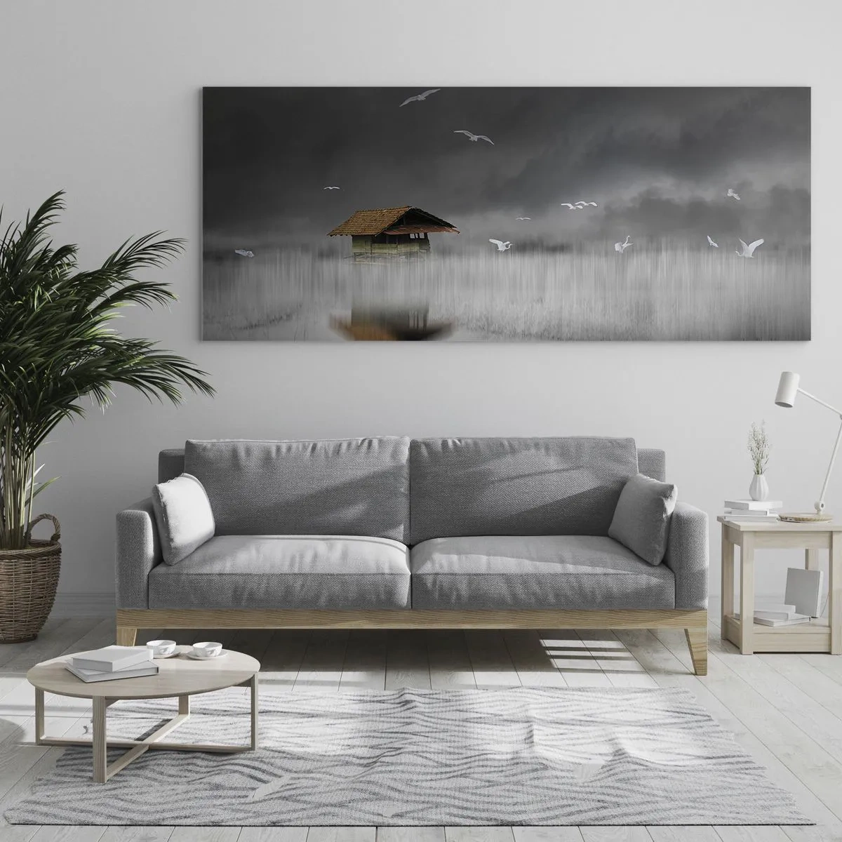 Obraz na skle - Úkryt před deštěm - 120x50 cm