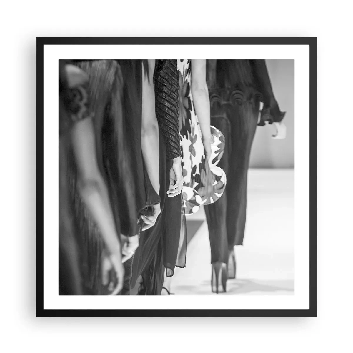 Plakát v černém rámu - Stylový průvod - 60x60 cm