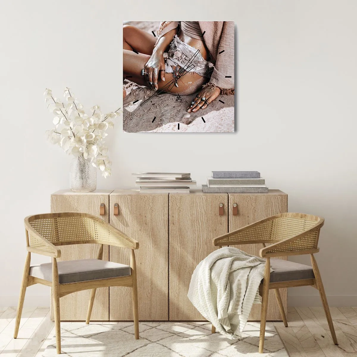 Nástěnné hodiny - Vyplavena na břeh? - 40x40 cm