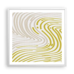 Plakát v bílém rámu - Kompozice s mírným ohybem - 60x60 cm