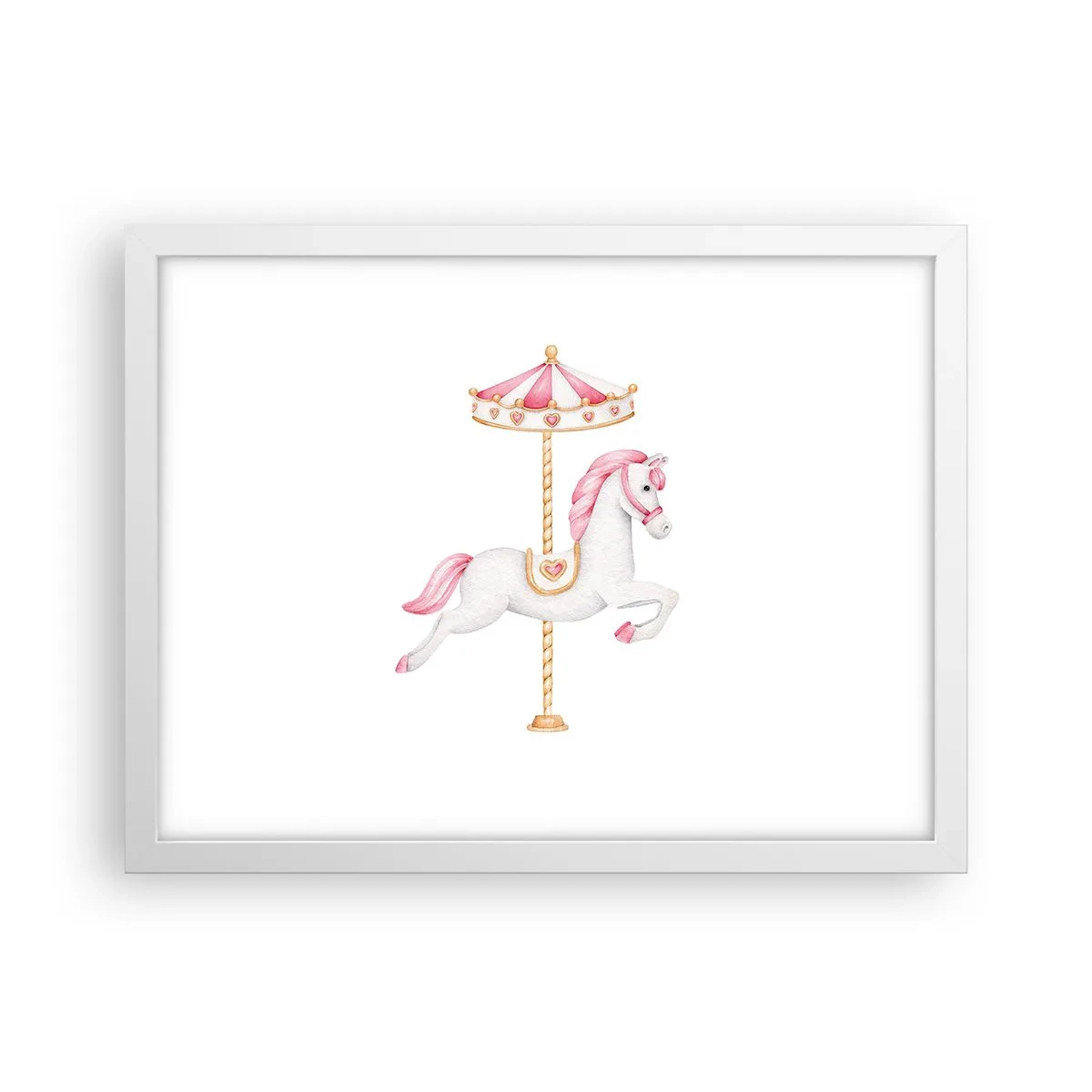 Plakát v bílém rámu - Vyrazil z kopýtka - 40x30 cm