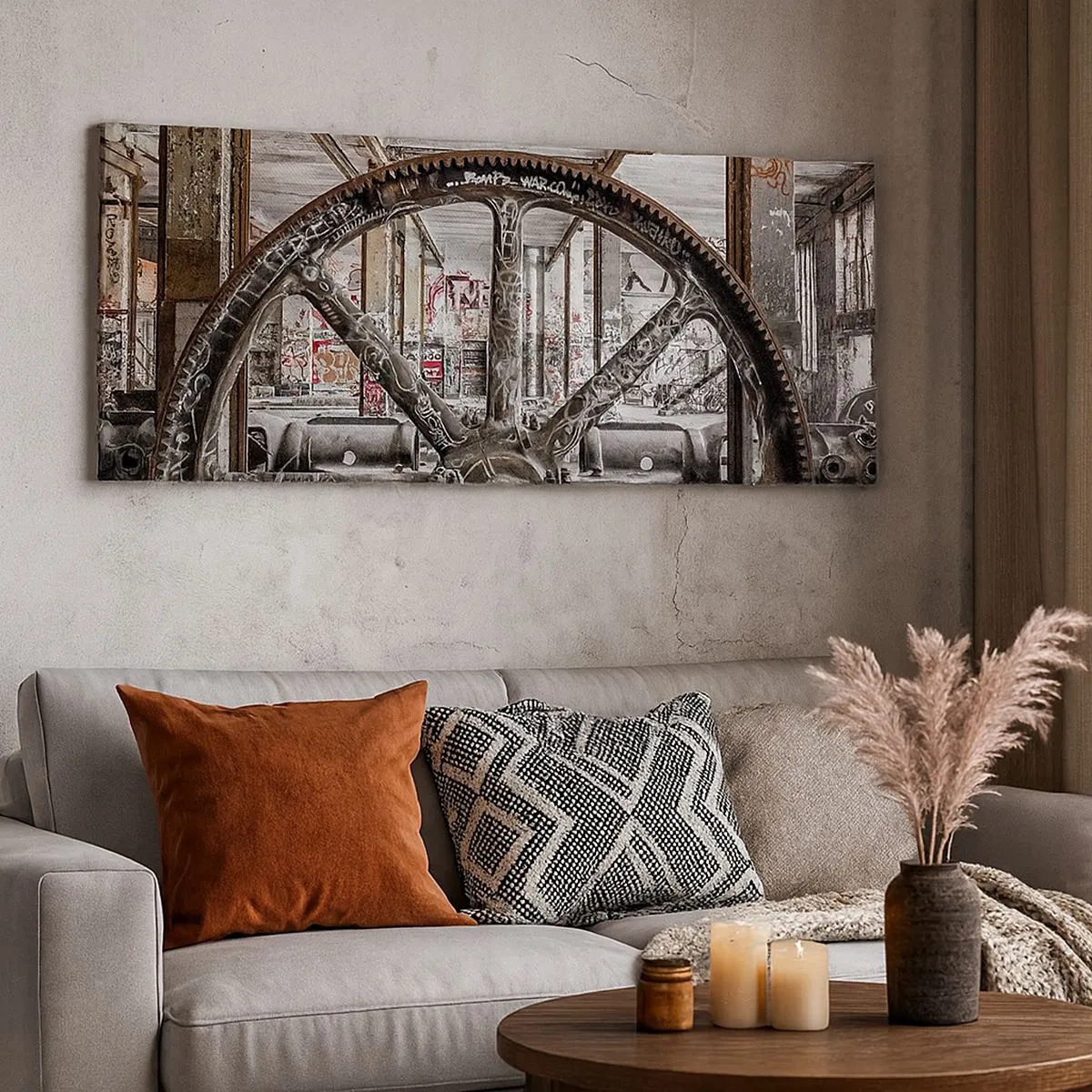 Obraz na plátně - Tajný život továrny - 100x40 cm