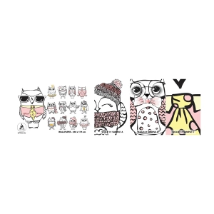 Vzor Fototapety Samolepicí Deluxe Sticker - Tolik rolí na hraní - Pro děti, Sova, Děti - 100x30 cm