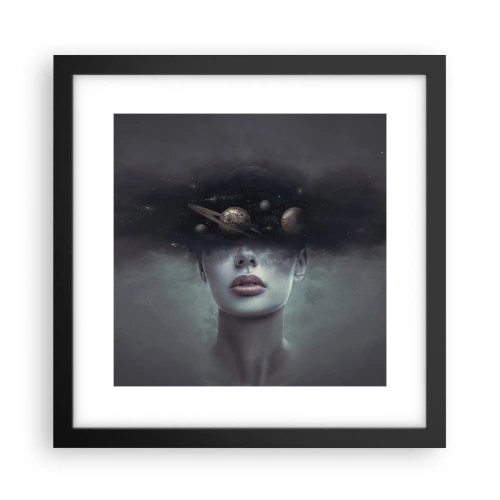 Plakát v černém rámu - A planety… - 30x30 cm