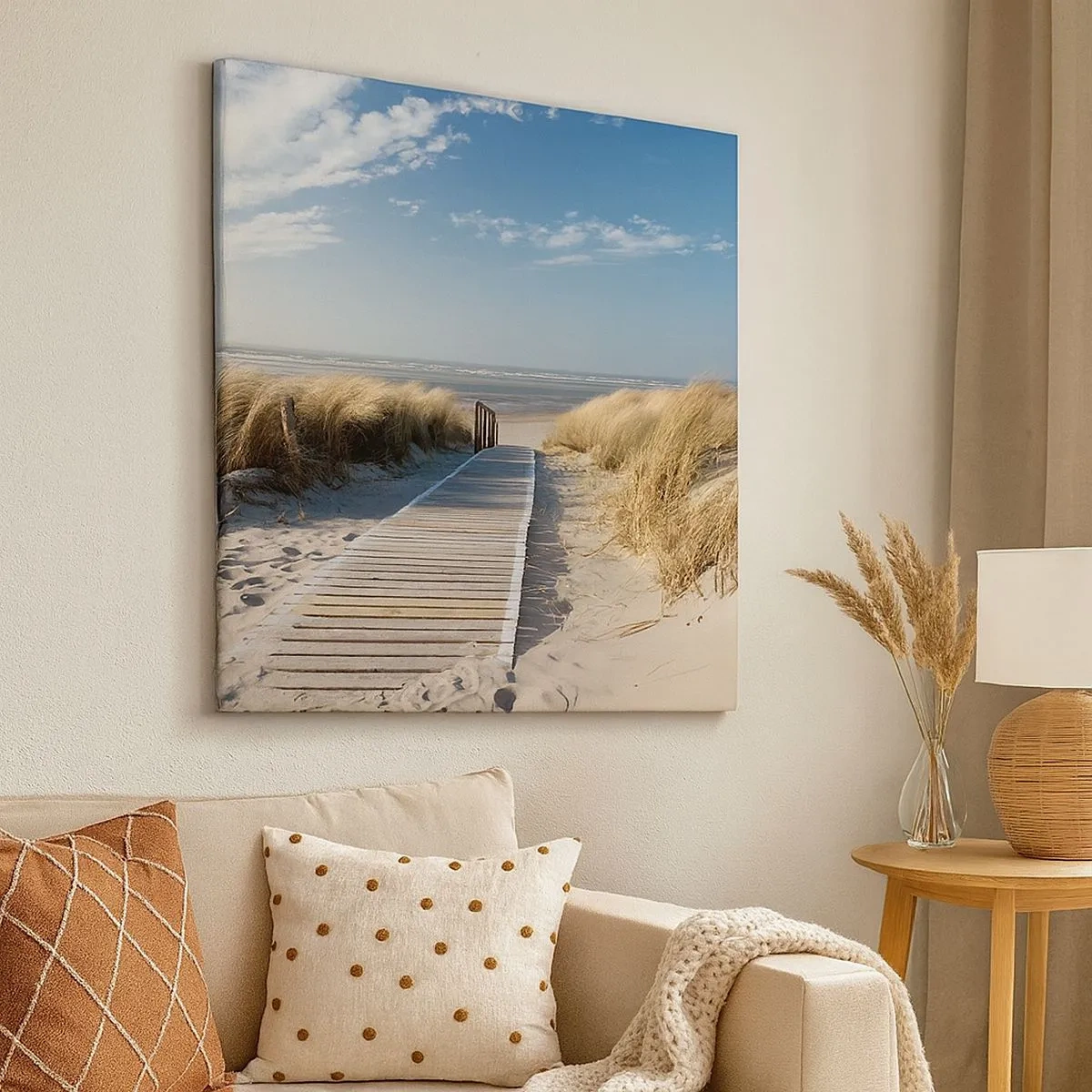 Obraz na plátně - Za dunou, v šumění trávy - 30x30 cm