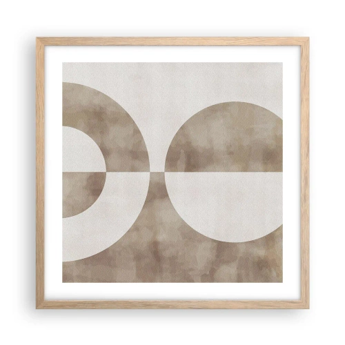 Plakát v rámu světlý dub - Podobnosti a rozdíly - 50x50 cm