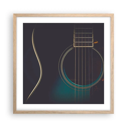Plakát v rámu světlý dub - Okamžik, než to zazní - 50x50 cm
