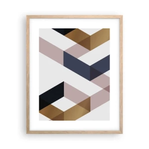 Plakát v rámu světlý dub - Roviny a úhly - 40x50 cm