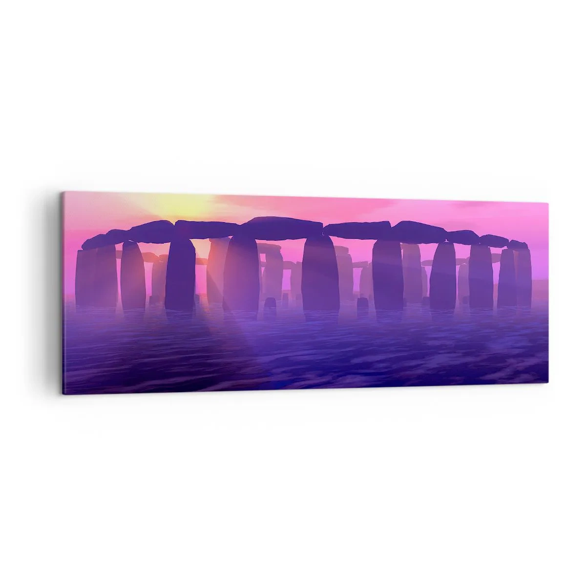 Obraz na plátně - Tajemství za svítání v mlze - 140x50 cm