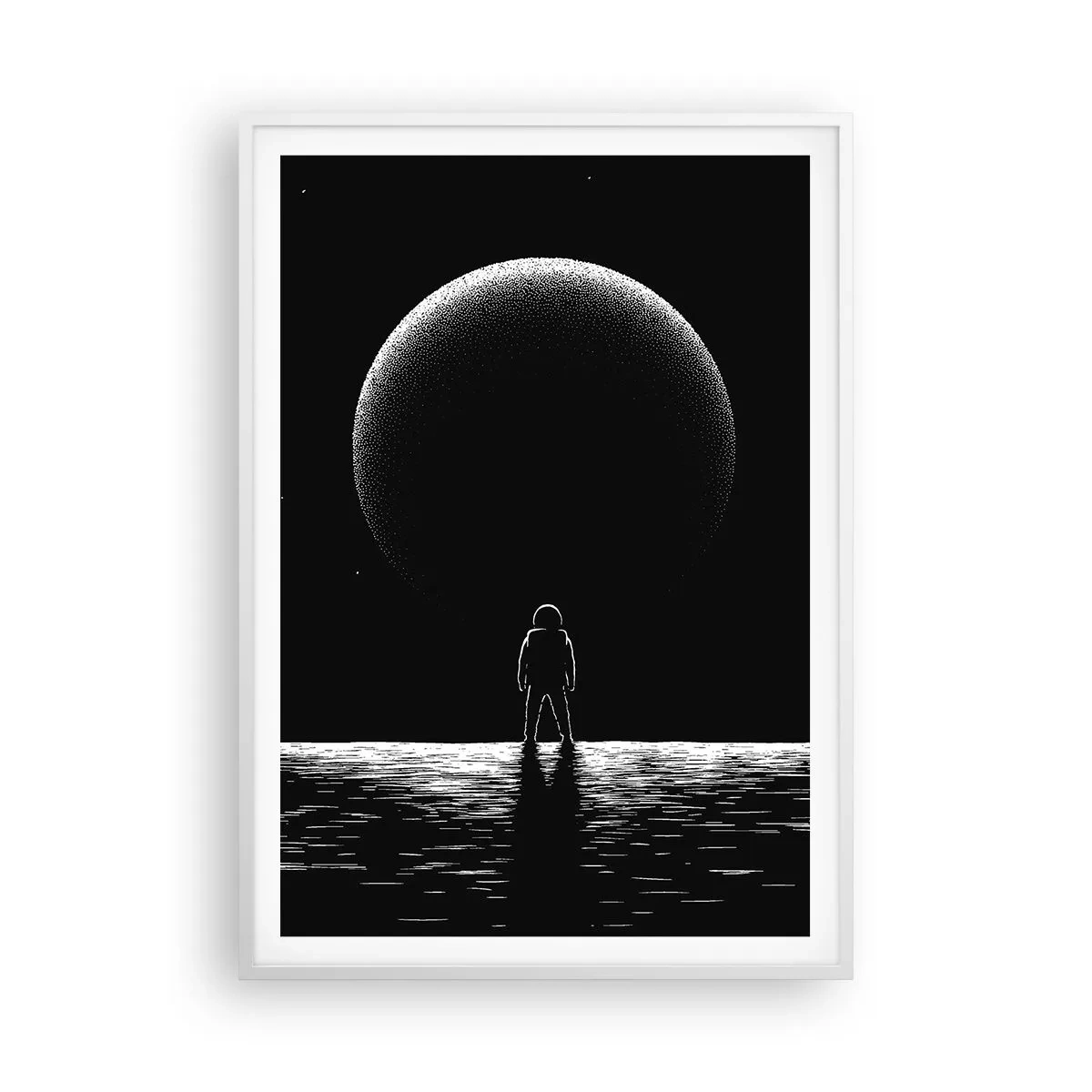 Plakát v bílém rámu - Tváři v tvář - 70x100 cm