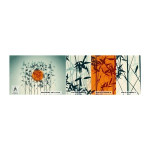 Fototapeta Vzorek Standard Eco - Japonské slunce - Abstrakce, Grafika, Exotika - 100x30 cm