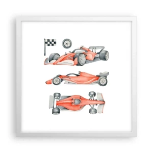 Plakát v bílém rámu - Dohnat sen - 40x40 cm