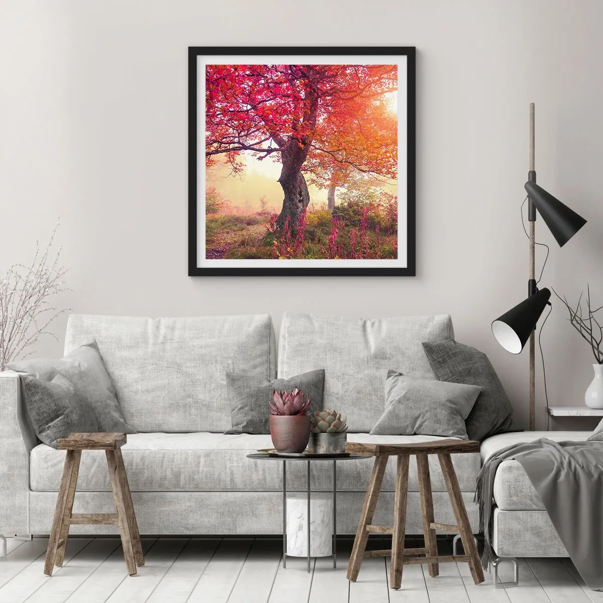 Plakát v černém rámu - Šílenství rozkvětu - 50x50 cm