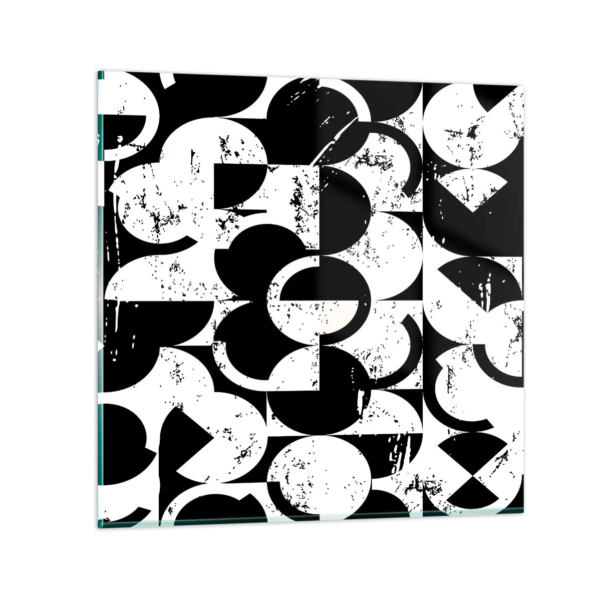 Obraz na skle - Bílé je bílé a černé černé - 50x50 cm