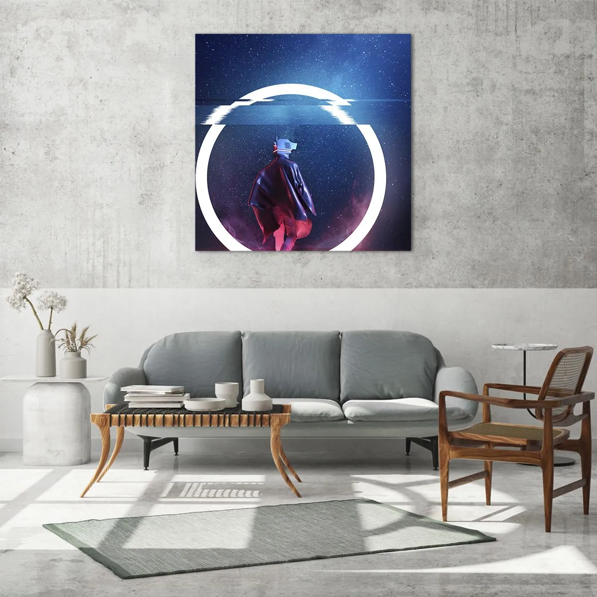 Obraz na skle - Mezi světy - 60x60 cm